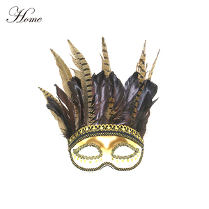LA MAISON marque Cock plume de mardi gras mascarade <span class=keywords><strong>masque</strong></span> avec paillettes décor - Product Image 1