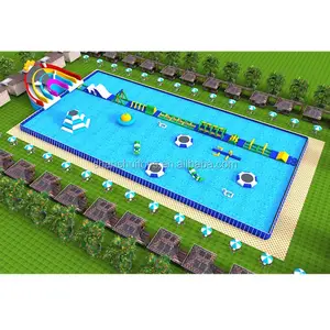 Gigante Mobile di Acqua Bambini Parco di Divertimenti Attrezzature Parco Acquatico Parco Acquatico Gonfiabile Per La Vendita