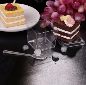 Biodegradable de postre de plástico cuadrado claro 8 oz tiramisú tazas - Product Image 4