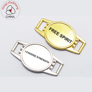 Cordón encantos <span class=keywords><strong>de</strong></span> cordón <span class=keywords><strong>de</strong></span> los cordones <span class=keywords><strong>de</strong></span> los zapatos <span class=keywords><strong>de</strong></span> Metal etiqueta fabricante - Product Image 1