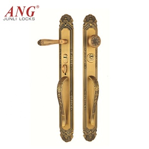 Prime Quality Polished Metal Anti Prying American Double Pull Villa Home Bedroom <strong>Copper</strong> Manual Sliding <strong>Door</strong> <strong>Knob</strong> Lock Set - Product Image 3