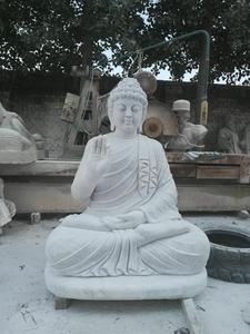 Precio directo de fábrica de mármol jardín al aire libre Gran Piedra Blanca meditando <span class=keywords><strong>Buda</strong></span> estatua en venta - Product Image 5