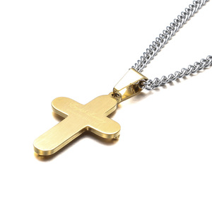 Khắc Kinh Thánh Kinh Thánh Chữ Thập 316L Thép Không Gỉ Tôn Giáo Công Giáo Mặt Dây Chuyền Vòng Cổ Trang Sức Cho Chúa Cha Của Chúng Tôi - Product Image 3