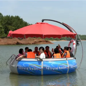 Barco de placer eléctrico para barbacoa, barco redondo para 6 o 8 personas, venta directa de fábrica, barco de turismo