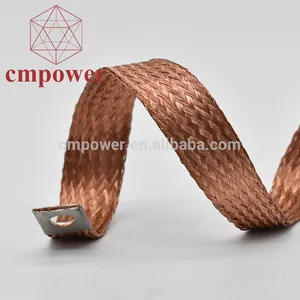 Los proveedores de China buena calidad verde Suelo amarillo alambre flexible de puesta a tierra de cobre trenzas