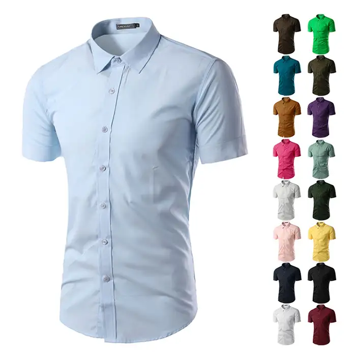 Fashion Blank格安価格カジュアルユニセックスホテルレストランオフィス半袖均一な乾燥フィットシャツ卸売ポロ