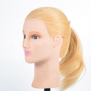Venta al por mayor 100% cabeza de Maniquí de cabello humano peluquero cabeza de <span class=keywords><strong>muñeca</strong></span> cabeza de entrenamiento peluquero - Product Image 5