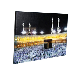 Bâtiment de paysage nature morte imperméable montés à la main lampe Avec Paillettes Islamique Toile Art Mural - Product Image 1