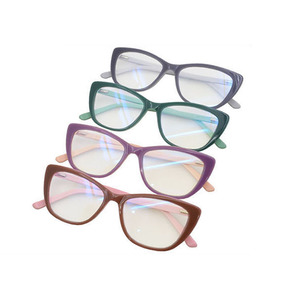 Mode chat forme montures de lunettes acétate anti lumière bleue lunettes - Product Image 5