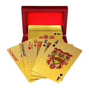 WJPC-Pas Cher Conception Personnalisée 24 <span class=keywords><strong>K</strong></span> Feuille D'or <span class=keywords><strong>Poker</strong></span> Cartes À Jouer Et Bon Service - Product Image 5