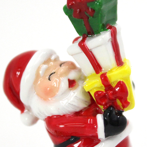 Père Noël tenant une statue en résine cadeau pour la décoration de Noël - Product Image 5