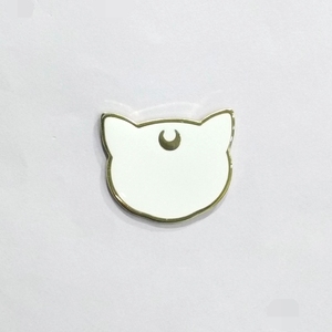 Esmalte duro de encargo alfileres en Metal Pin de solapa para gato blanco - Product Image 1