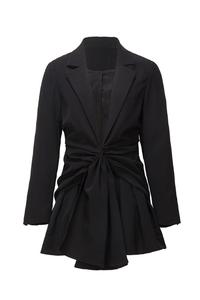Abbigliamento <span class=keywords><strong>donna</strong></span> manica lunga scollo a V vita alta moda moda nera giacca da <span class=keywords><strong>donna</strong></span> - Product Image 4