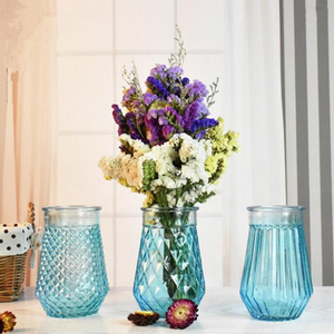 Vase à fleurs multicolores en verre, rond, divers types, vente en gros, pièces - Product Image 6