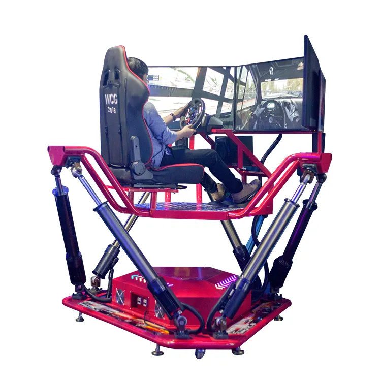 360 Grad VR Car Racing Simulator 3 Bildschirm 6 DOF Driving Car Game Machine