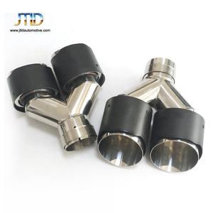 AK Serat Karbon Glossy Dual Outlet Exhaust Tip untuk Akrapovic Gaya - Product Image 3