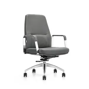 einfache echte Designs Leder Polsterung Büropersonal Stuhl Beschreibung