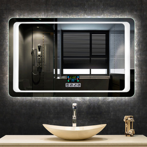 Modern lüks LED banyo aynası korkak dikdörtgen ışıklı soyunma odası oteller için gümüş ayna - Product Image 4