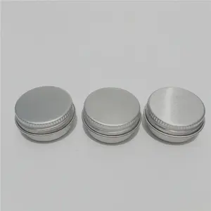 Petits pots ronds en aluminium argenté de 5ml, 50 pièces, avec couvercle à vis, stockage de la crème pour les yeux, boîte en étain, conteneur