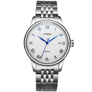 SINOBI <span class=keywords><strong>Orologi</strong></span> <span class=keywords><strong>Automatici</strong></span> di Lusso da <span class=keywords><strong>Uomo</strong></span> in Acciaio Inossidabile, Orologio Meccanico Classico da Polso S1246G - Product Image 1