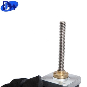 Nema23 Motor Stepper Nema 23, Batang Ulir Linier, Batang Ulir Non Captive Tr8x8 Acme