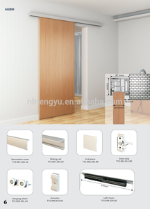 New Arrival Hot Sale Solid Wood <strong>Sliding</strong> <strong>Barn</strong> <strong>Door</strong> Panel <strong>Door</strong> Design with Aluminum Alloy Hardware - Product Image 4