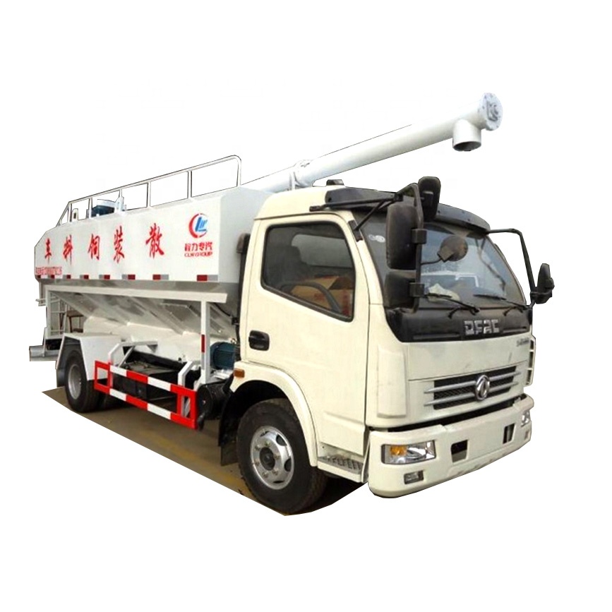 8cbm Hydraulic Discharge System Bulk Feed Transportation Truck Mini Livestock Farm Truck for Sale