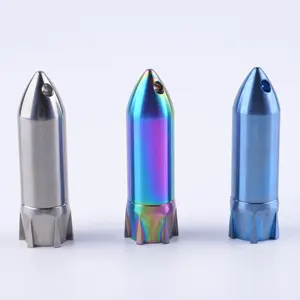 Fashion titanium alloy waterproof pill bottle tube pendant accessories pill case necklace