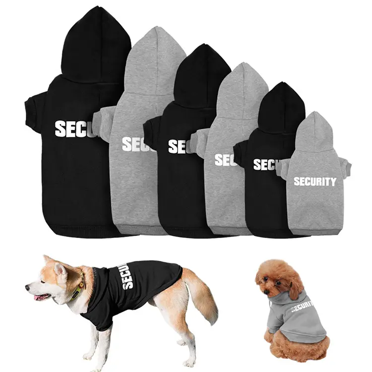 Venta al por mayor del fabricante OEM negro logotipo personalizado en blanco diseñador de accesorios para mascotas perro Sudadera con capucha