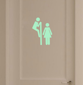 de bains mode lueur dans le foncé creative lumineux autocollants décoration salle de bain <span class=keywords><strong>wc</strong></span> <span class=keywords><strong>porte</strong></span> vinyle art stickers - Product Image 3