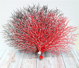 Décoration de mariage simple en plastique, paon de <span class=keywords><strong>corail</strong></span>, branches artificielles, bricolage, décoration, bois mort - Product Image 1