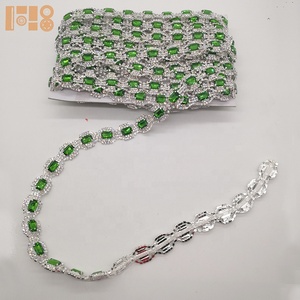 Acrylic Square <strong>Beaded</strong> <strong>Trims</strong> Green New 2025 Wedding Decoration Crystal <strong>Trim</strong> for Shoes Verified Suppliers Rhinestones 20 Yards - Product Image 5
