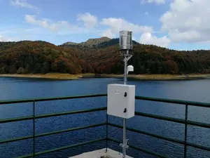 RK400-01 de acero inoxidable para estación meteorológica, un solo Cubo de inmersión, medidor de lluvia