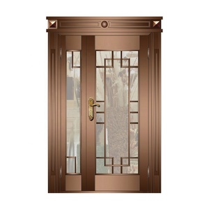 Vendita calda moderna personalizzata insonorizzata per esterno Villa in metallo porta d'ingresso in acciaio per Hotel porta d'ingresso - Product Image 6