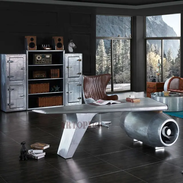 カスタマイズされた特別なデザイン工業用スタイルのアルミニウムテーブル研究オフィス家具ボスエグゼクティブデスク