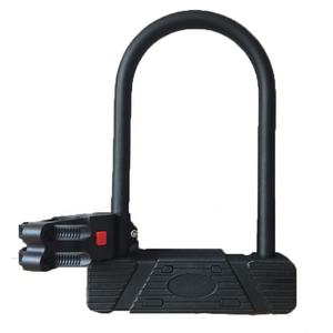 12mm en acier trempé vélo <span class=keywords><strong>U</strong></span> serrure <span class=keywords><strong>antivol</strong></span> clé de sécurité avec support de support noir pour vélo moto Scooter - Product Image 1