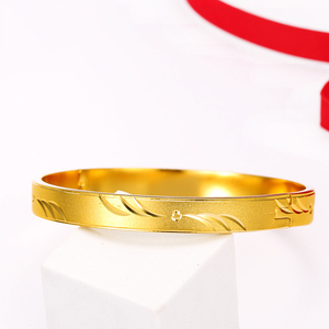 AW9041902 <span class=keywords><strong>xuping</strong></span>-pulsera y brazaletes sencillos de aleación de color dorado de 24k + brazaletes de bangkok + brazaletes de <span class=keywords><strong>oro</strong></span> - Product Image 5