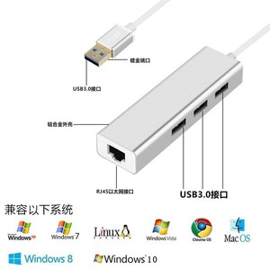 Top proveedor Venta caliente USB3.0 a RJ45 <span class=keywords><strong>USB</strong></span> con 3 Port <span class=keywords><strong>USB</strong></span> <span class=keywords><strong>adaptador</strong></span> <span class=keywords><strong>Ethernet</strong></span> - Product Image 4