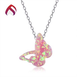 Más bajo de <span class=keywords><strong>la</strong></span> plata esterlina 925 de <span class=keywords><strong>la</strong></span> gota de agua creado opal collar de joyas de piedras preciosas - Product Image 5