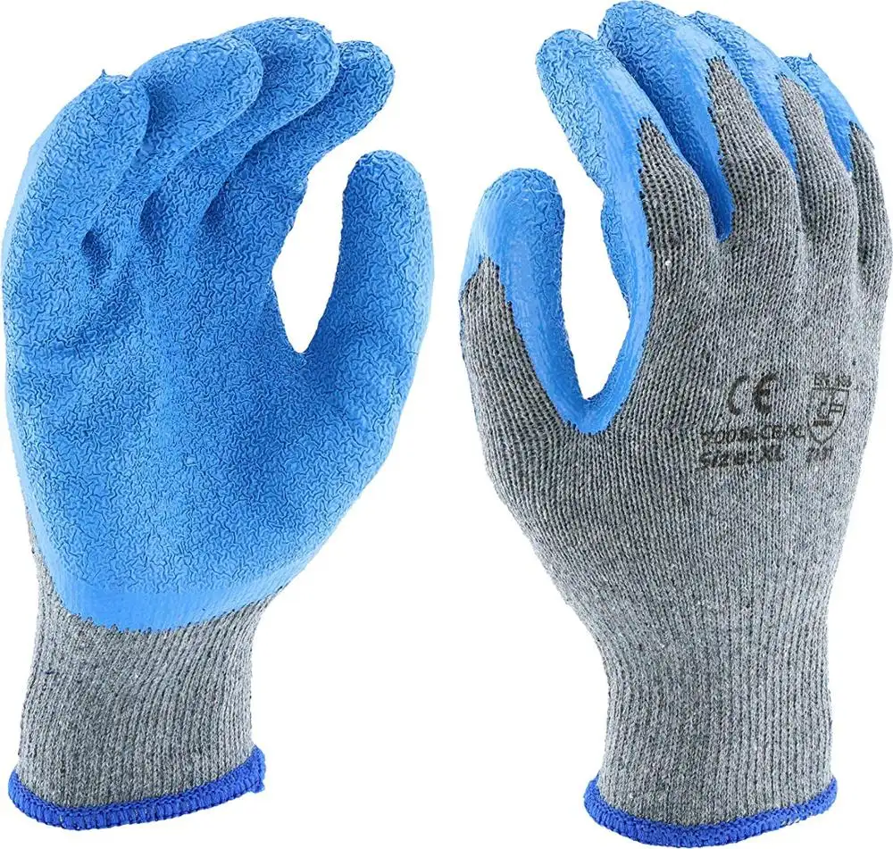 China half latex foamed coated hand job gloves wholesale manufacturers