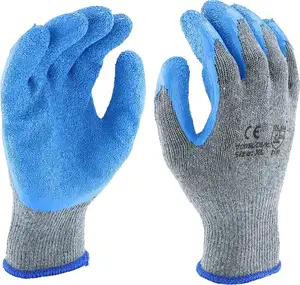 Guantes de trabajo de mano Recubiertos de Espuma de medio látex de China, fabricantes al por mayor