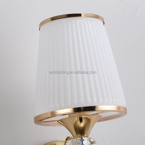 Gold Finish Glass Shade Decorative Electric <strong>Wall</strong> Sconces and <strong>Wall</strong> <strong>Light</strong> <strong>With</strong> <strong>Plug</strong> - Product Image 5