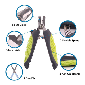 Free File stainless steel Pet Dog Nail Clippers Trimmer Cutter with non-slip handle - Product Image 3