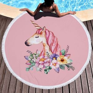 Promocional orgánica unicornio Toalla de playa con logotipo personalizado - Product Image 1