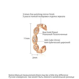 LUOTEEMI Single Cute CZ Ear <span class=keywords><strong>Cuff</strong></span> Pendientes Chapado en tres colores Elija <span class=keywords><strong>Small</strong></span> CZ Ear Cuffs - Product Image 2