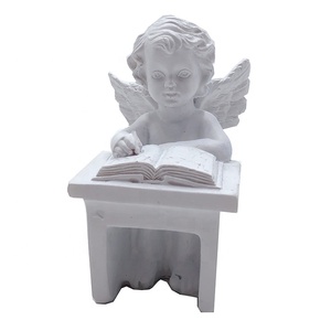 Pensando en clase de hecho a mano de resina rezando querubín ángel con las alas de Cupido estatuas - Product Image 2