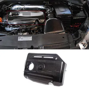 Araba motor kapağı için karbon Fiber motor kapağı Volkswagen GOLF VI 6 MK6 G-T-I GTI SCIROCCO araba Styling OLOTDI