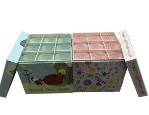 Scatole Regalo di Natale Riciclabili per Cioccolatini con Divisori in Carta, Scomparti, Laminazione Opaca, Scatole Rigide per Prodotti Artigianali Riciclati - Product Image 3