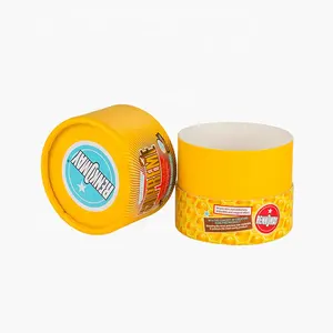 최고의 중국 공급 업체 고품질 노란색 화장품 실린더 종이 튜브 상자