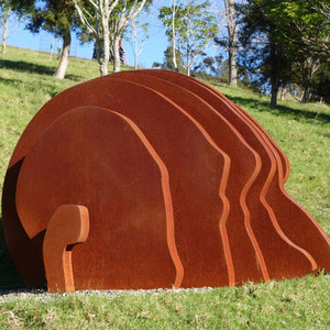 Extérieur contemporain art de jardin statue en métal corten acier sculpture - Product Image 4